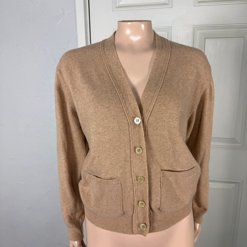 Vintage Nordstrom Women's Sweater S Cardigan Cashmere Knit Button H3-29